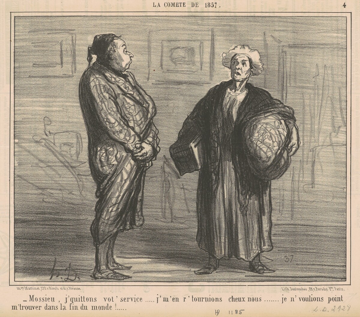 Mossieu, j'quittons vot' service ... by Honoré Daumier