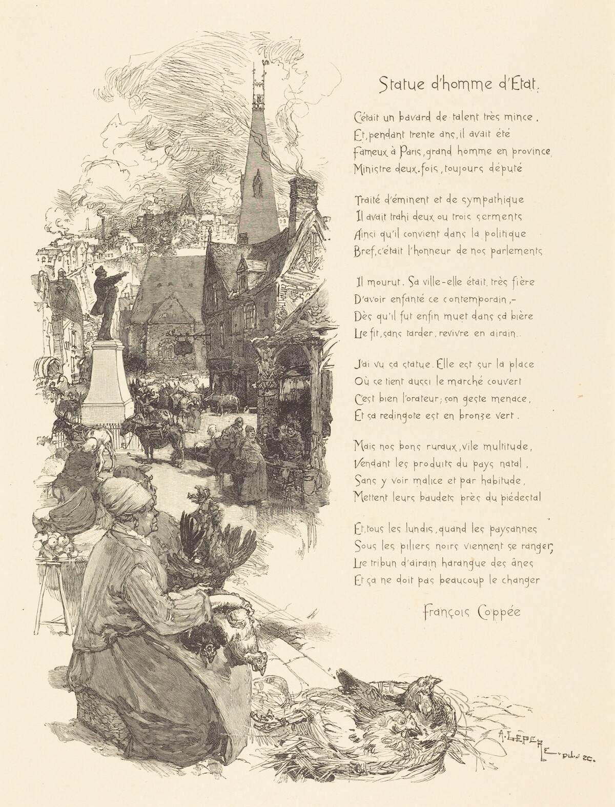 Statue d'homme d'etat by Auguste Lepère