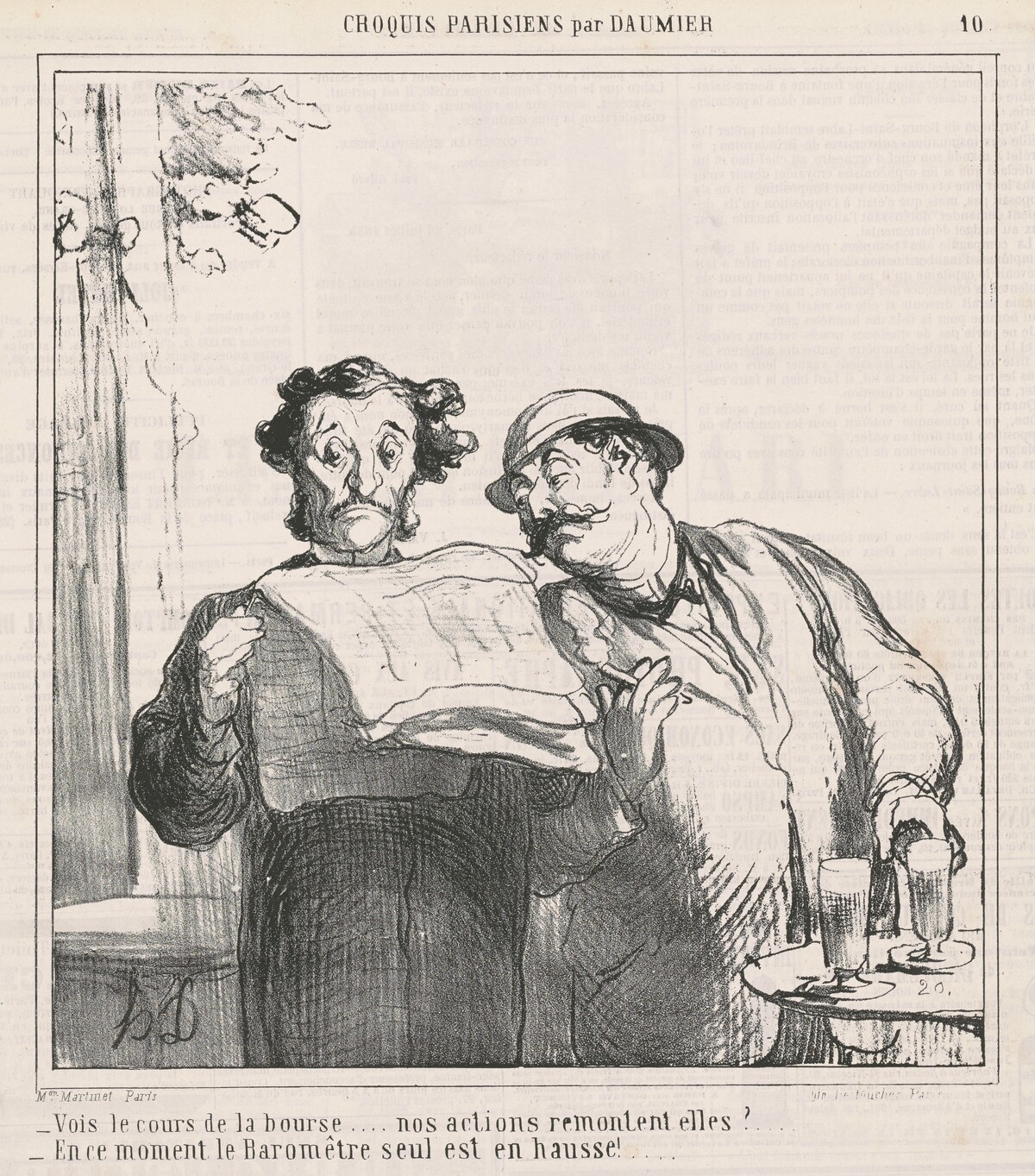 Vois le cours de la bourse by Honoré Daumier