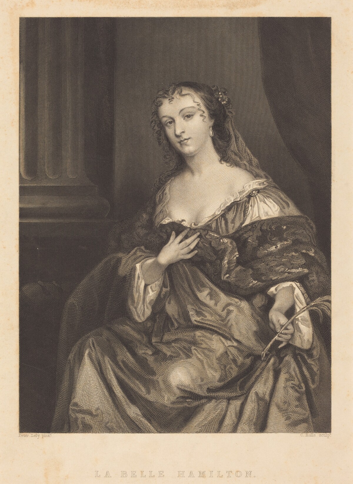 La Belle Hamilton by Charles Rolls after Sir Peter Lely
