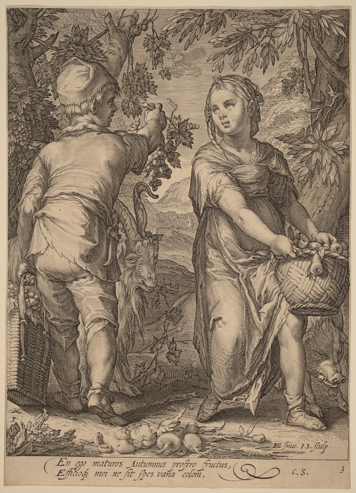 Autumn by Jan Pietersz Saenredam after Hendrik Goltzius
