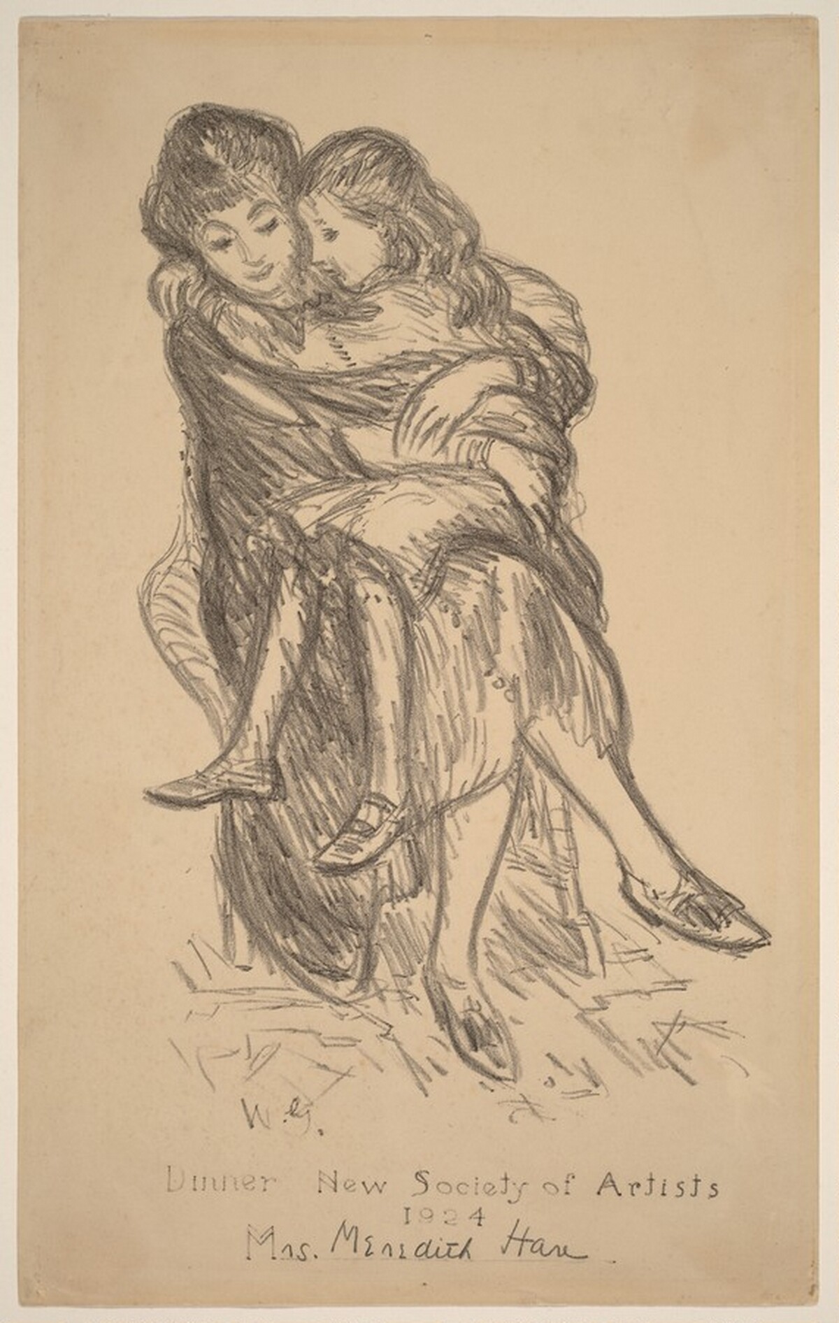 Invitation:  New Society of Artists Dinner by William Glackens