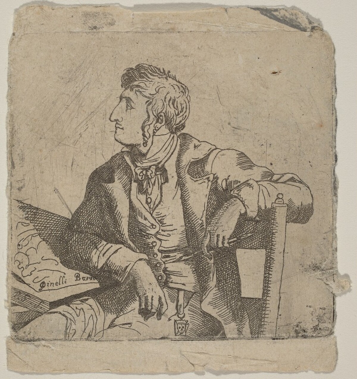 Self-Portrait by after Bartolomeo Pinelli