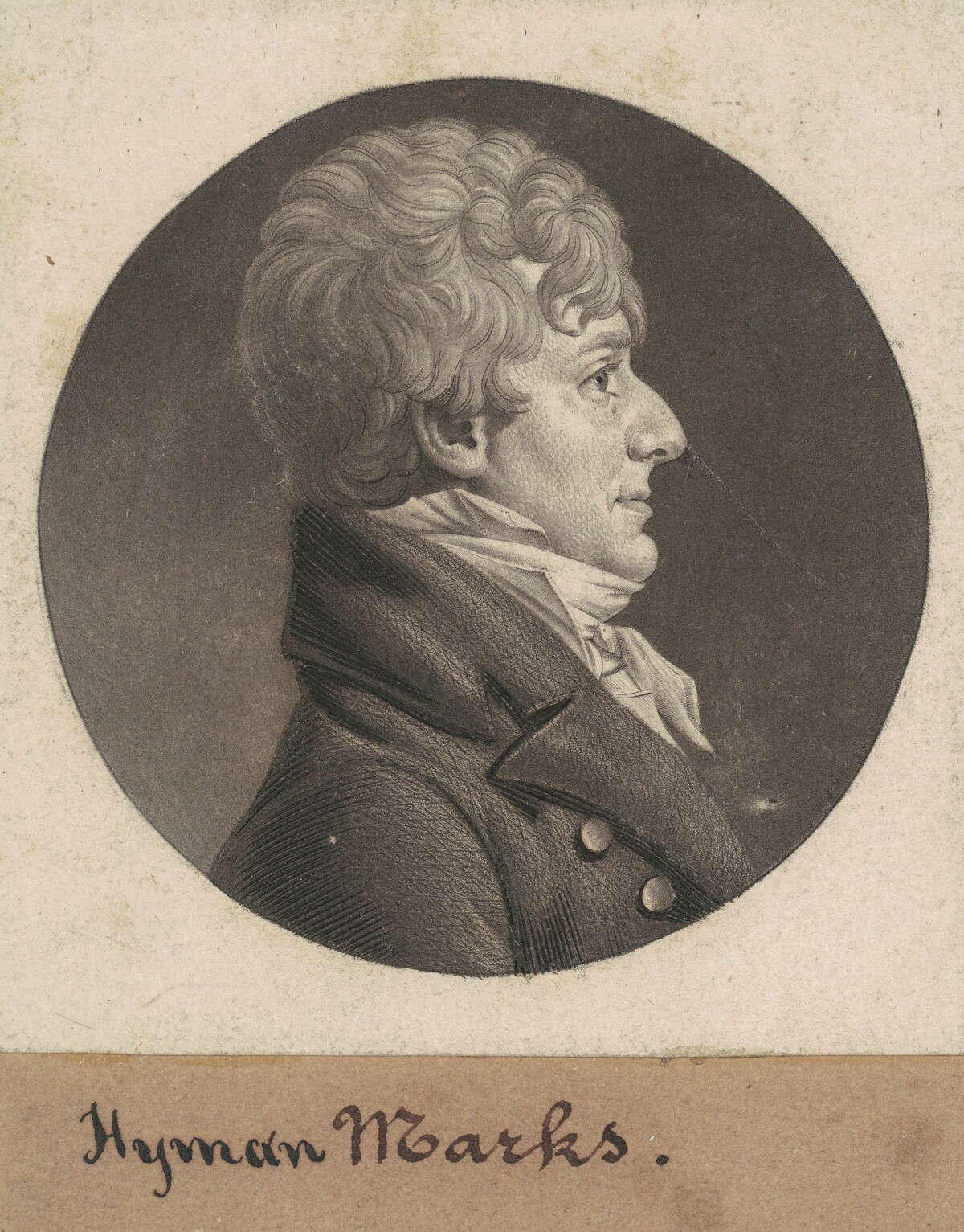 Hyman Marks by Charles B. J. Févret de Saint-Mémin