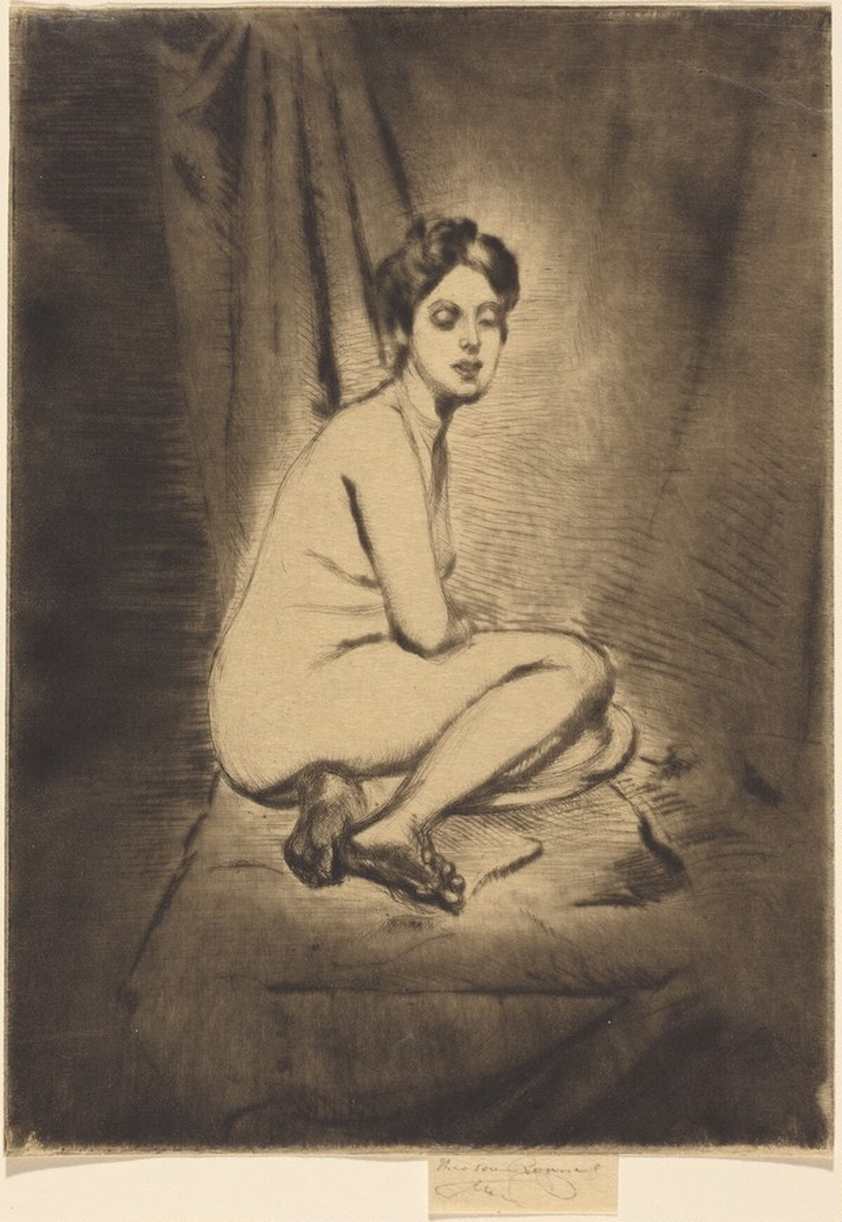 Figure of a Woman Crouching by Théodore Roussel