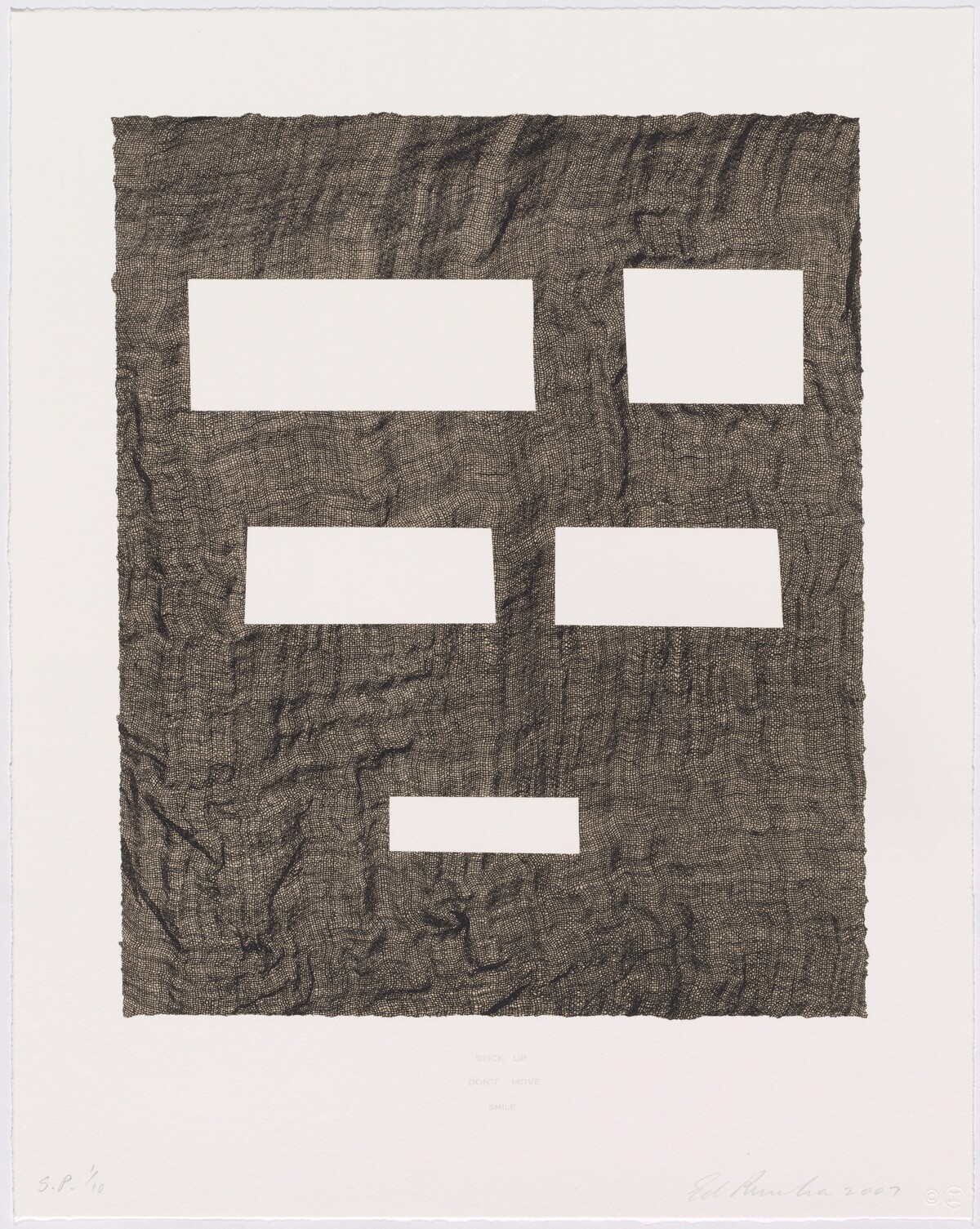 Stick Up... by Ed Ruscha