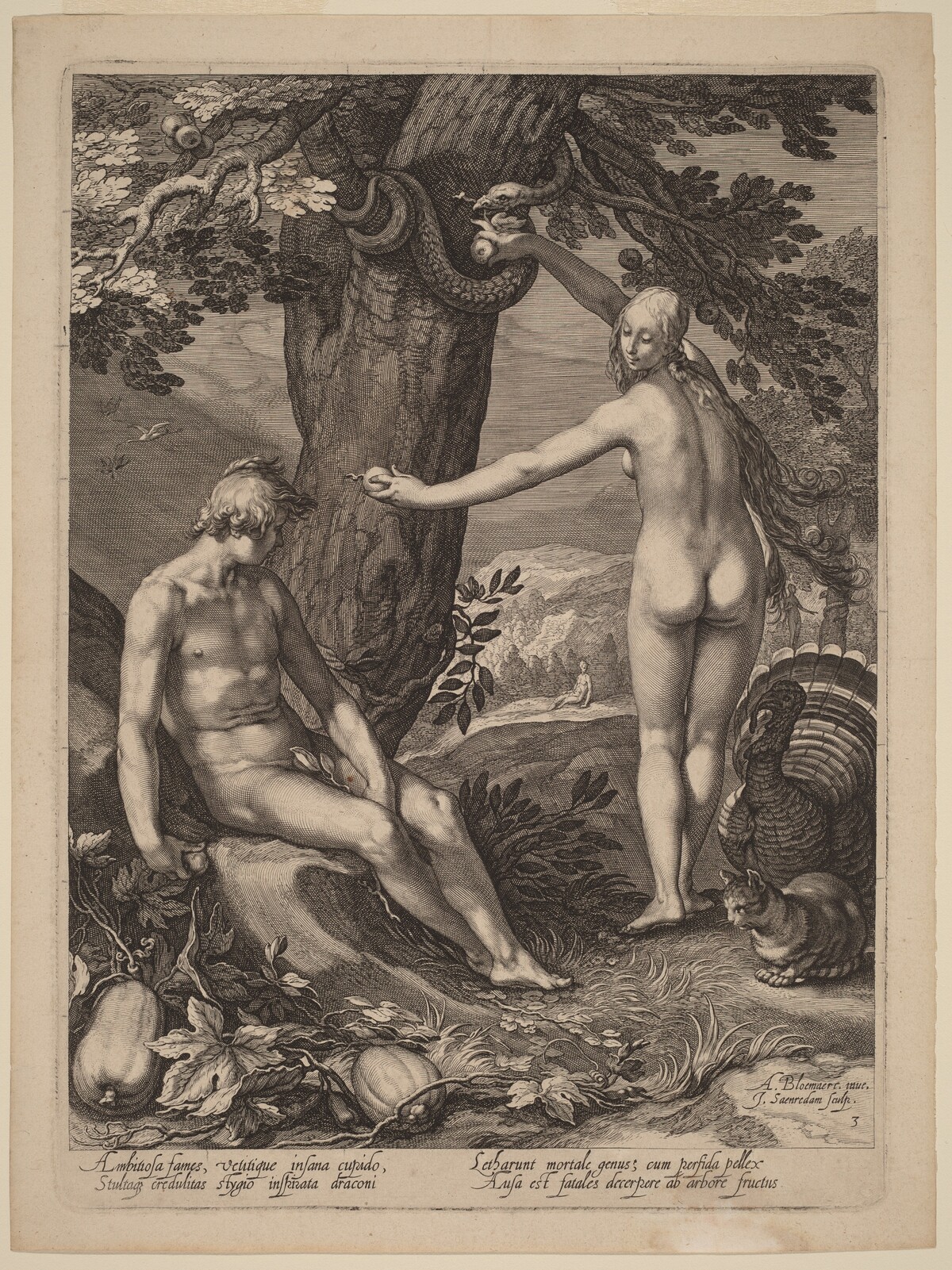 Temptation of Man by Jan Pietersz Saenredam after Abraham Bloemaert