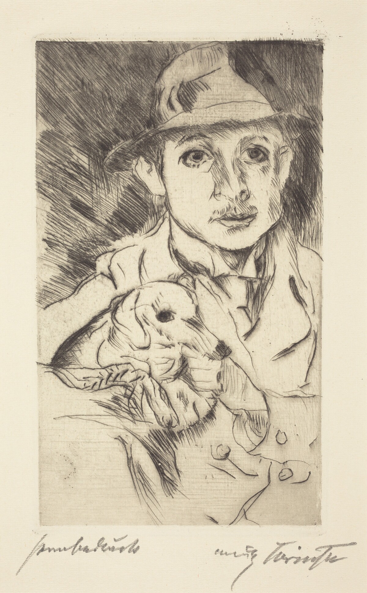 Knabe mit Hund (Boy with Dog) by Lovis Corinth