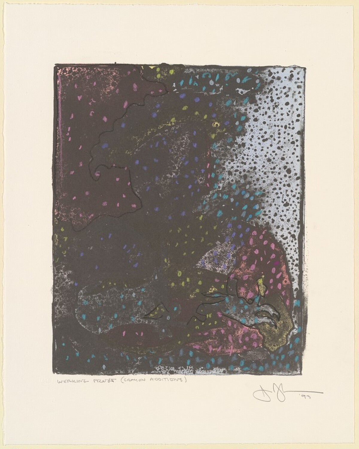 After Holbein [working proof] by Jasper Johns