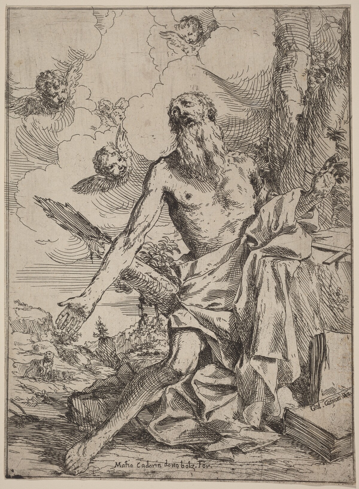 Saint Jerome by Giulio Carpioni