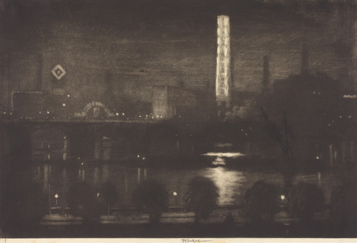 London Night, Whiskey and Tea by Joseph Pennell