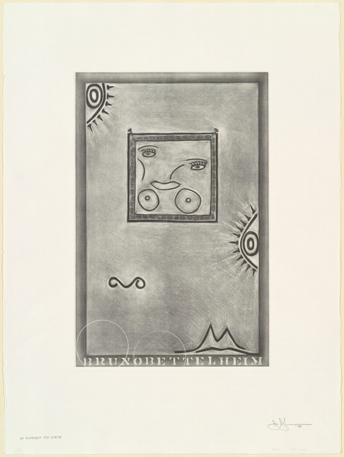 Untitled (White Mezzotint) [state proof of 5th state] by Jasper Johns