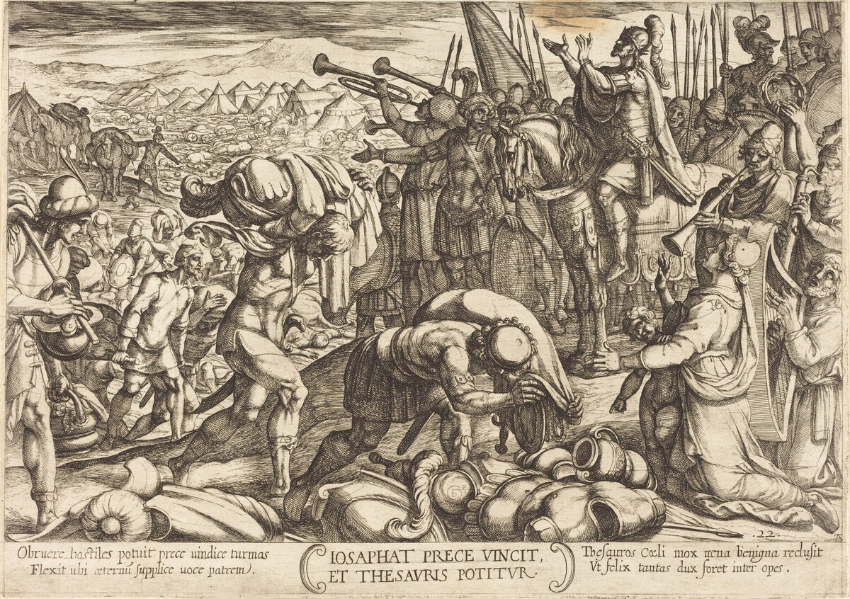 Josaphat Thanking God for His Victory by Antonio Tempesta