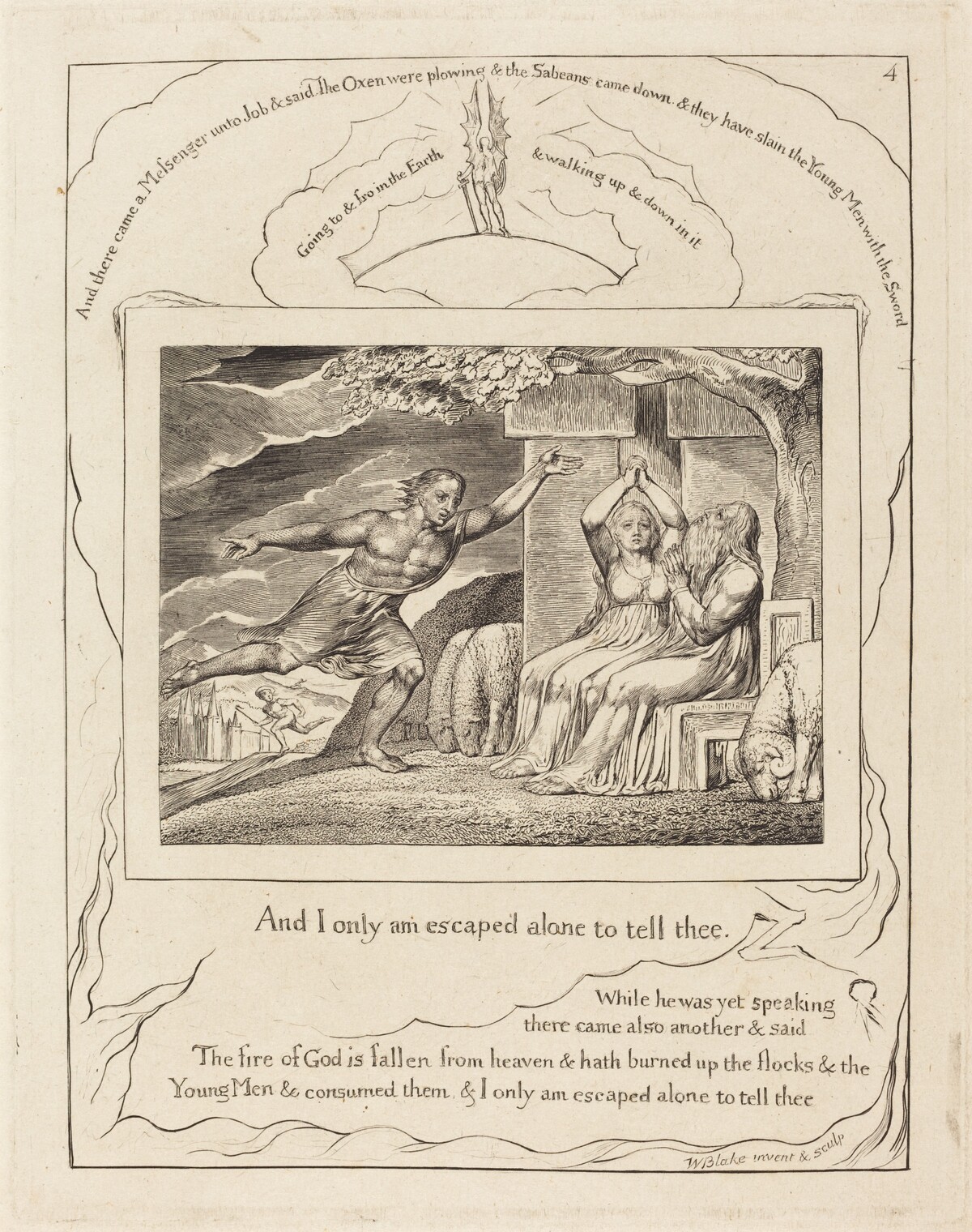 The Messengers Tell Job of His Misfortunes by William Blake