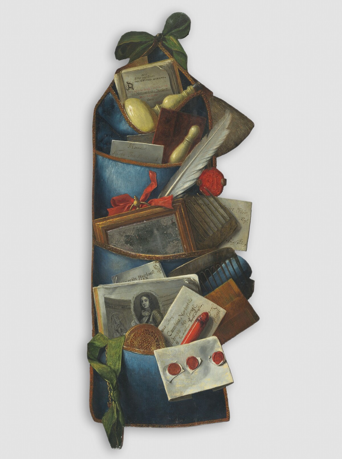 A Hanging Wall Pouch by Cornelis Norbertus Gijsbrechts
