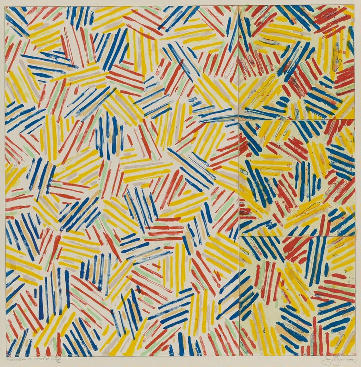 #6 (after 'Untitled 1975') [progressive proof 9] by Jasper Johns