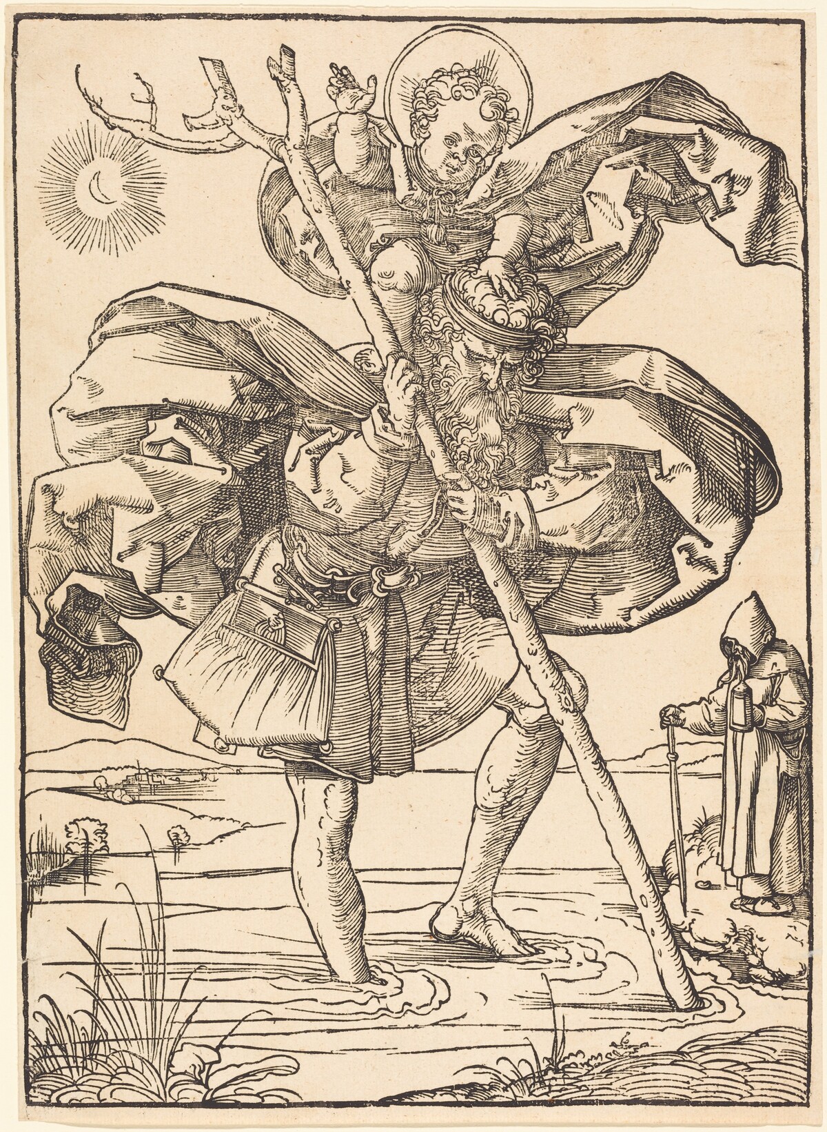 Saint Christopher by Sebald Beham