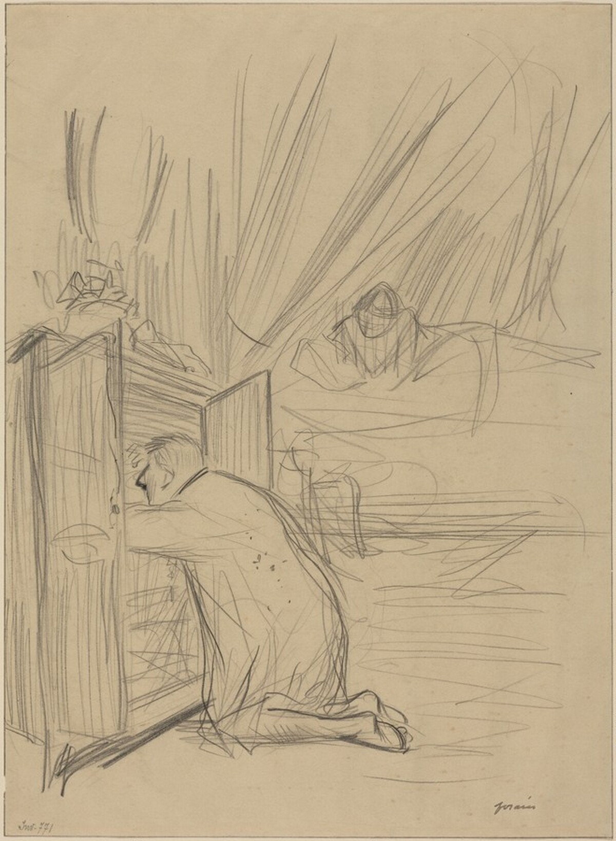 Ou donc met-il ses cigares? by Jean-Louis Forain