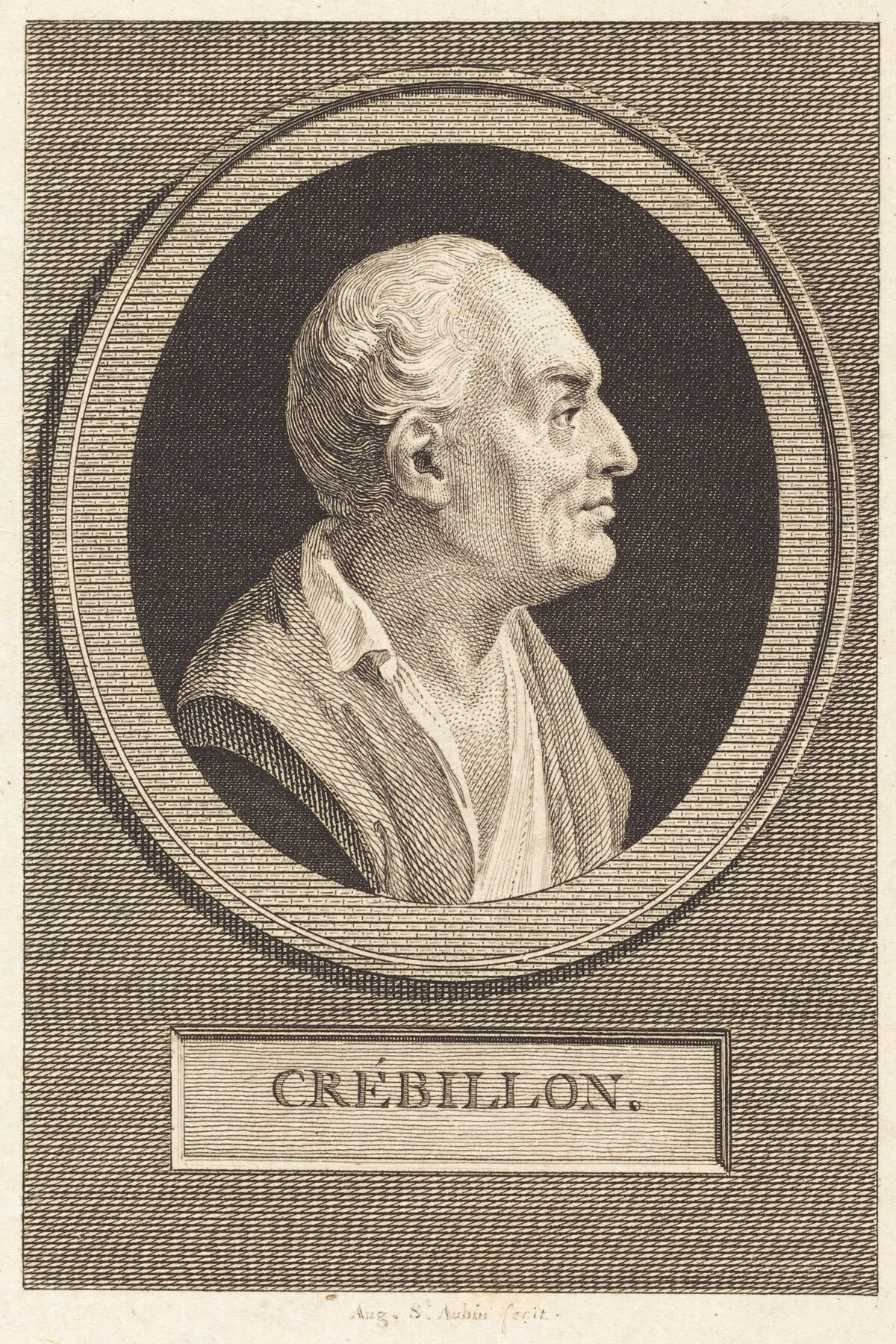 Prosper Jolyot de Crebillon by Augustin de Saint-Aubin
