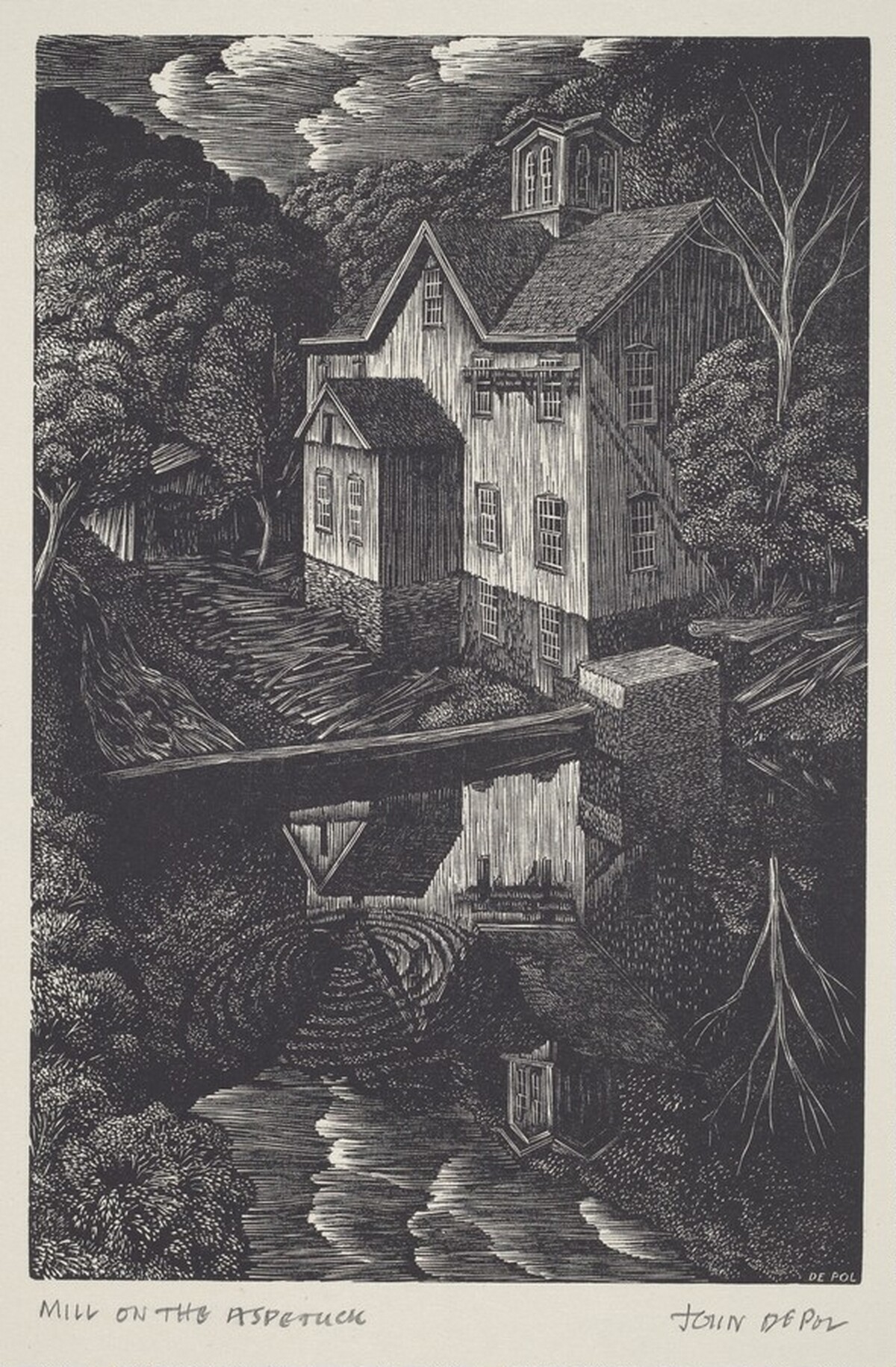 Mill on the Aspetuck by John H. De Pol