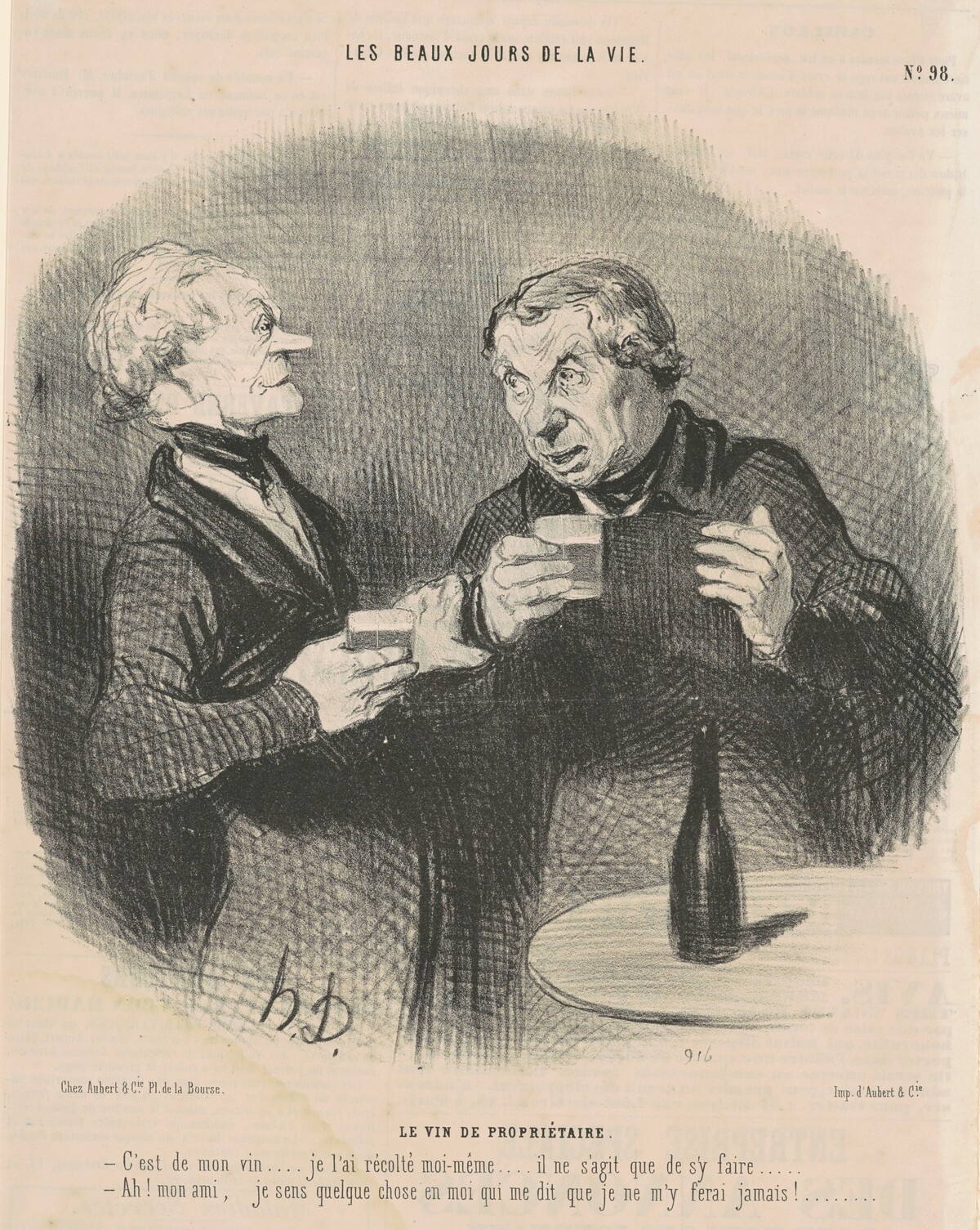 Le vin de propriétaire by Honoré Daumier