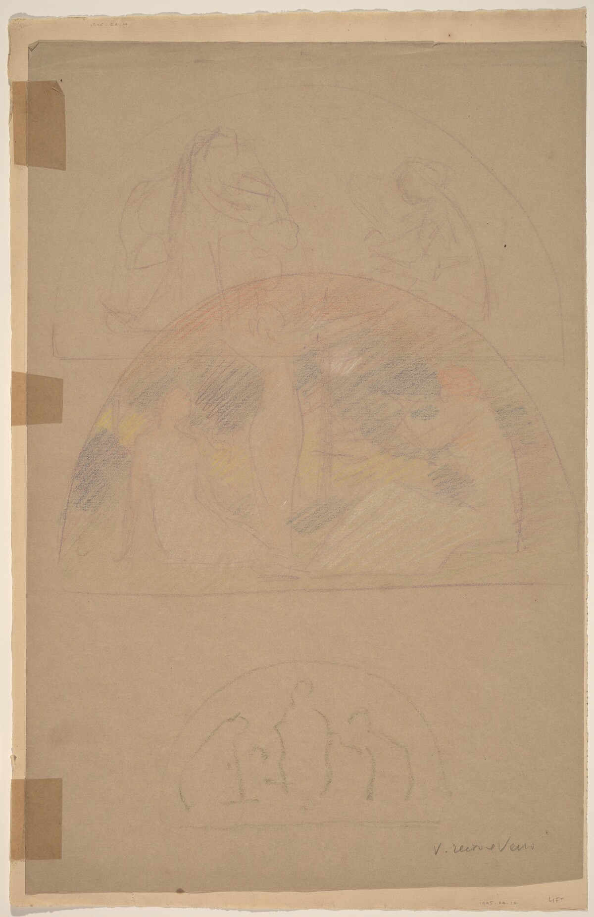 Studies for a Lunette [recto] by Charles Sprague Pearce