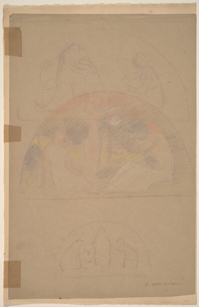 Studies for a Lunette [recto]