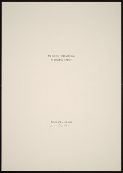 Thinking and Seeing Piece #2
