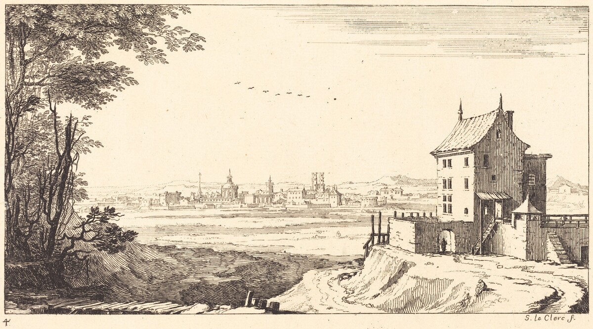 Landscape with City in Distance by Sébastien Le Clerc I