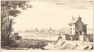 Landscape with City in Distance