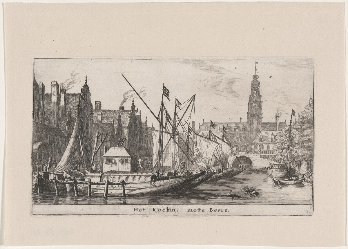 The Rokin and the Bourse in Amsterdam by Reinier Nooms, called Zeeman