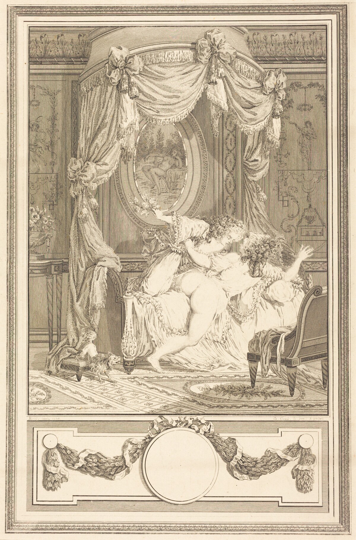 La raclee avec des roses (The Thrashing with Roses) by Antoine Cosme Giraud after Antoine Borel