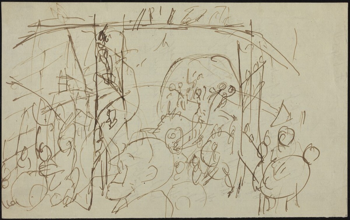 Crowd of People by Max Beckmann