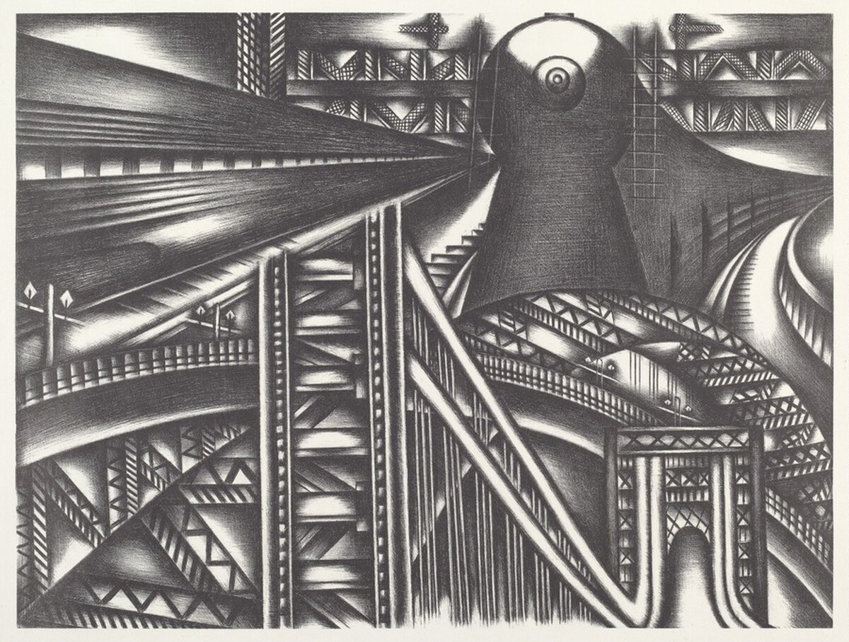 Trains and Bridges by Jolán Gross-Bettelheim