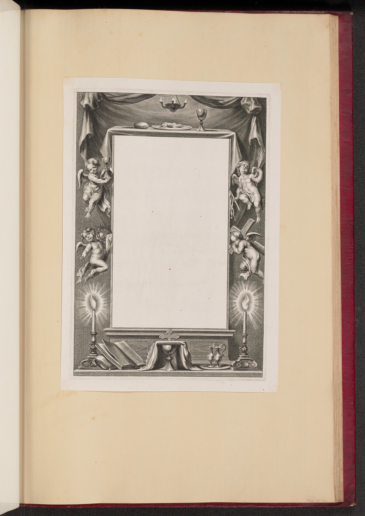 Border Illustration with Putti Holding the Attributes of the Passion by Cornelis Galle I