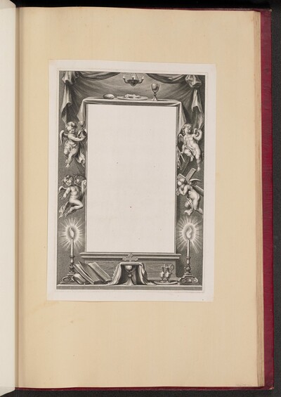 Border Illustration with Putti Holding the Attributes of the Passion