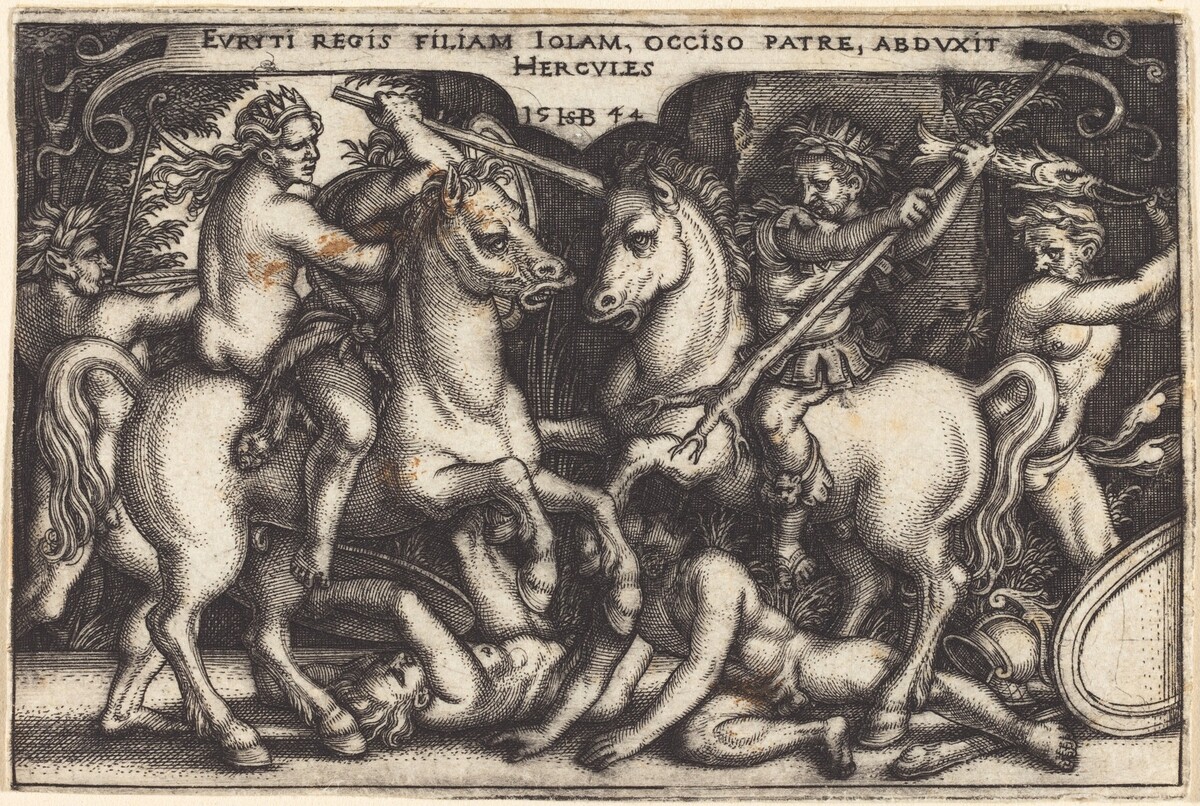 Hercules Abducting Iole by Sebald Beham