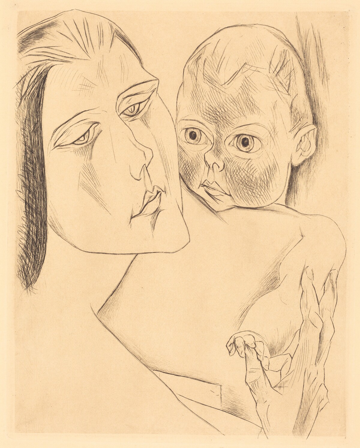 Mother and Child by Heinrich Nauen