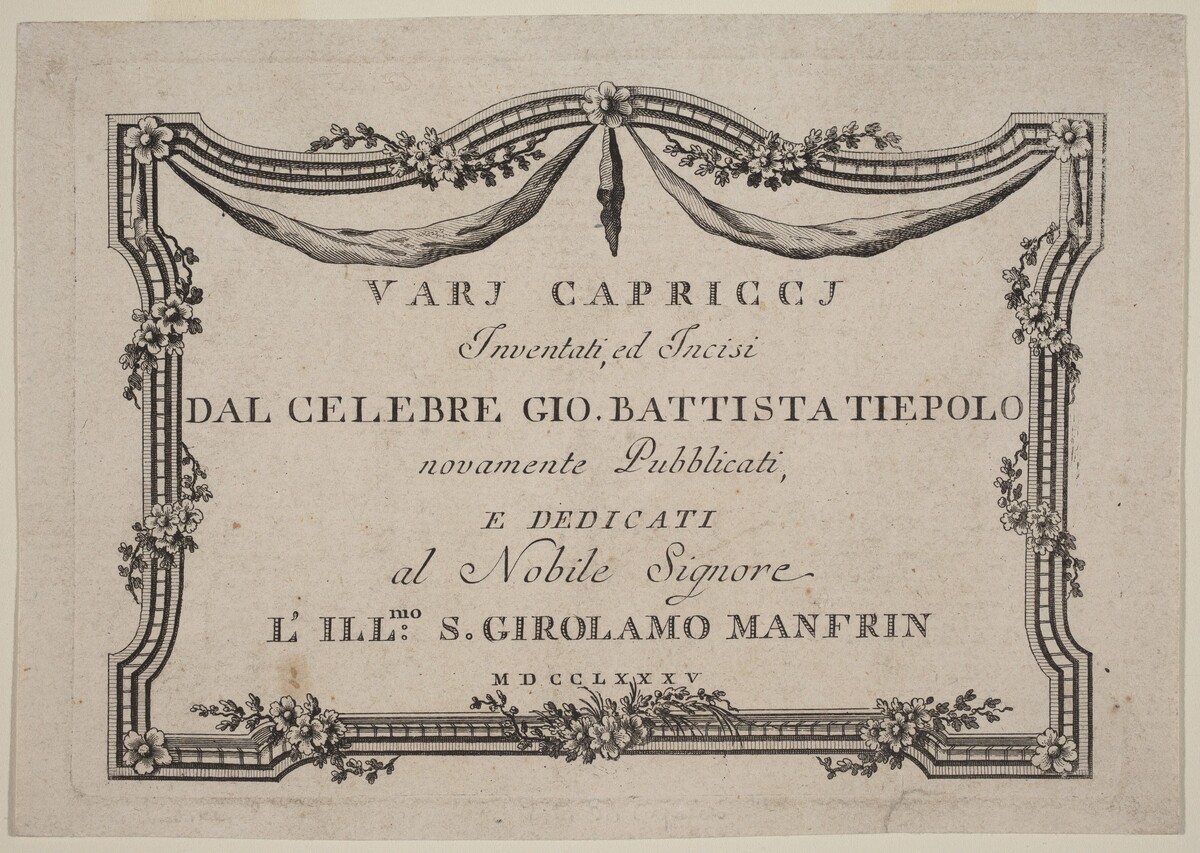 Title Page by Giovanni Battista Tiepolo