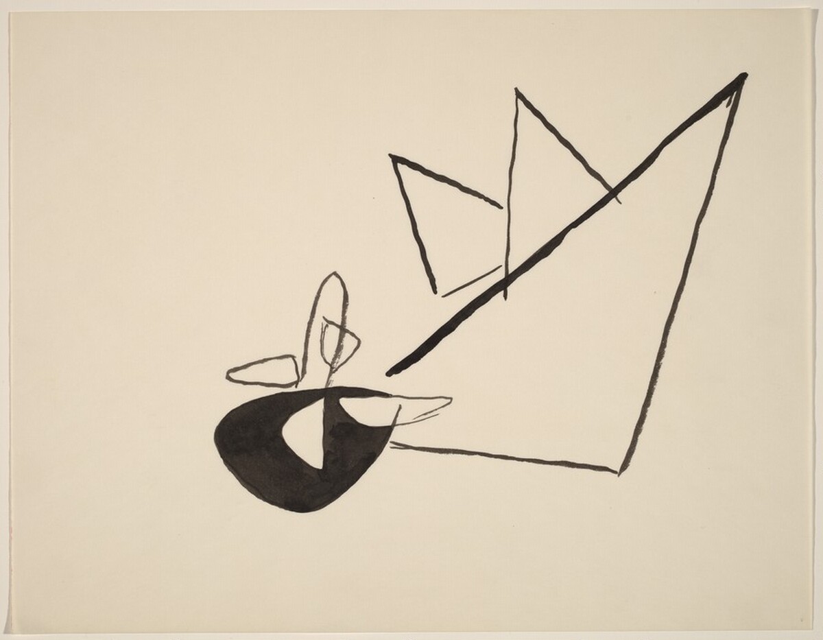 Sketch after "Four White Petals" by Alexander Calder