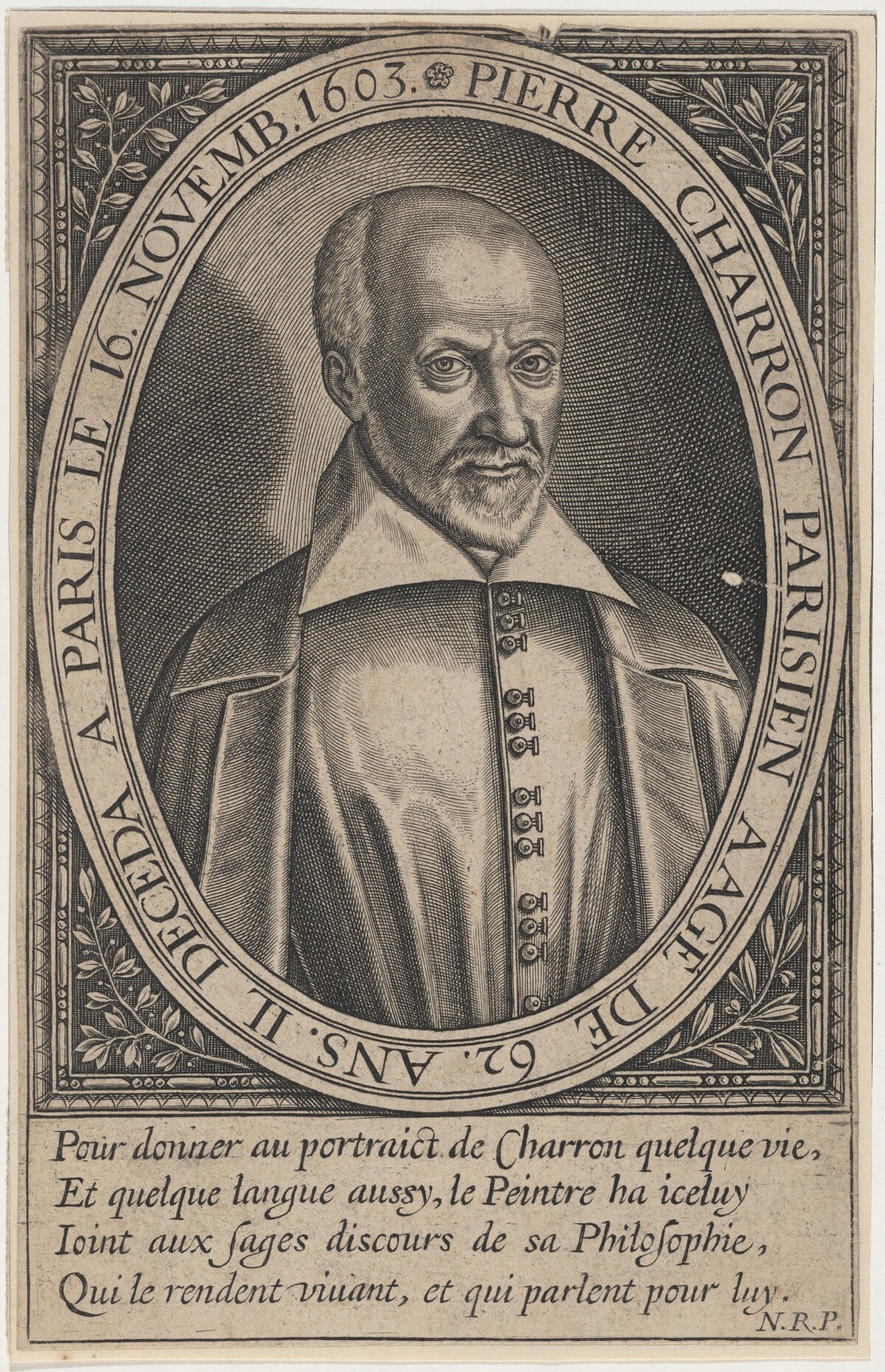 Pierre Charron, French Philosopher by Unknown Artist