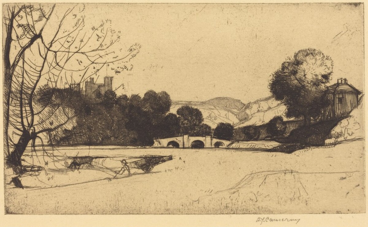 On the Wye at Haddon by David Young Cameron