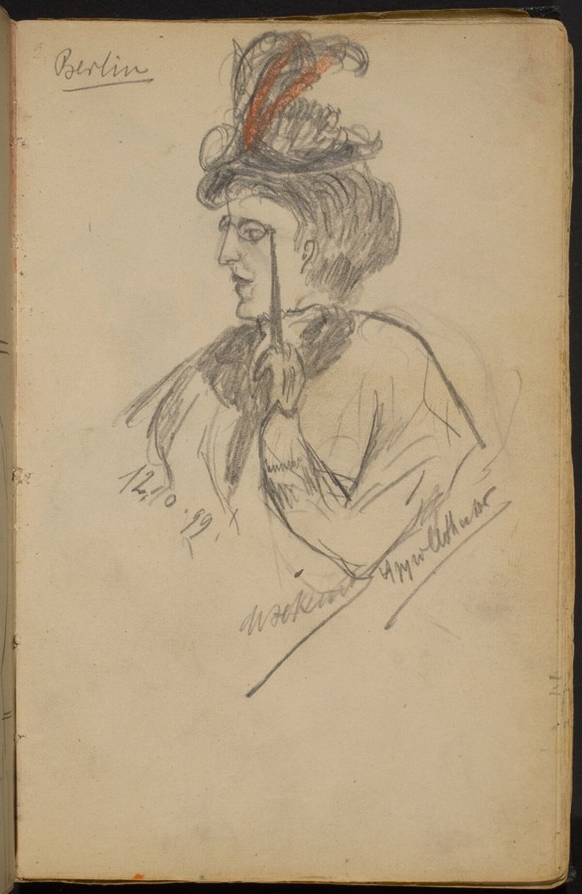 Woman with Opera Glasses by Max Beckmann