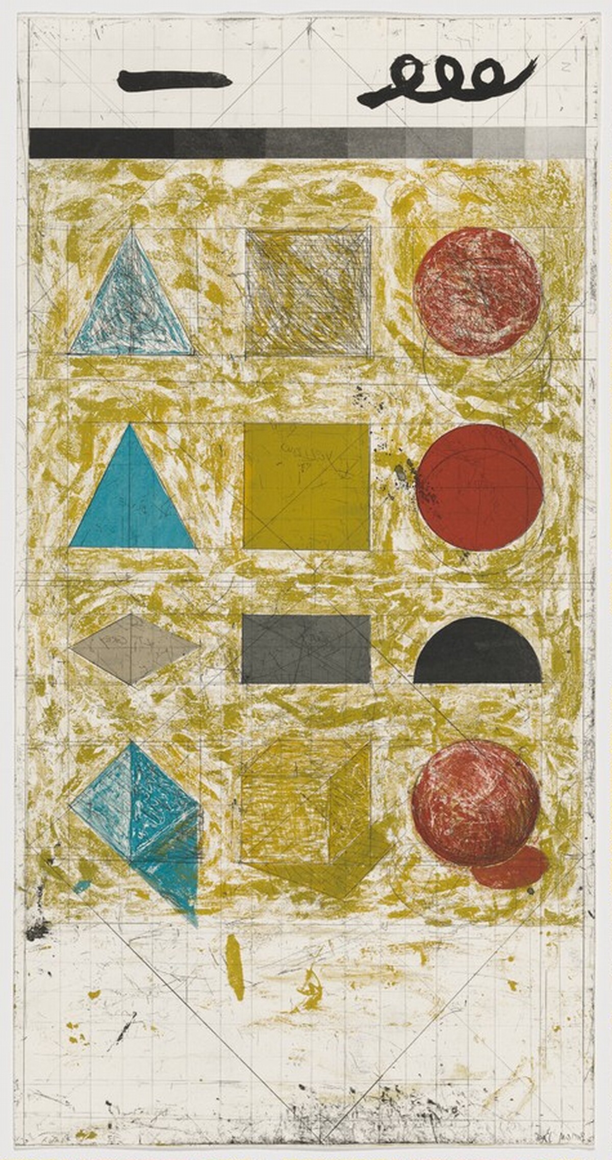 Abstraction, Belief, Desire [working proof 7 for panel A] by Pat Steir