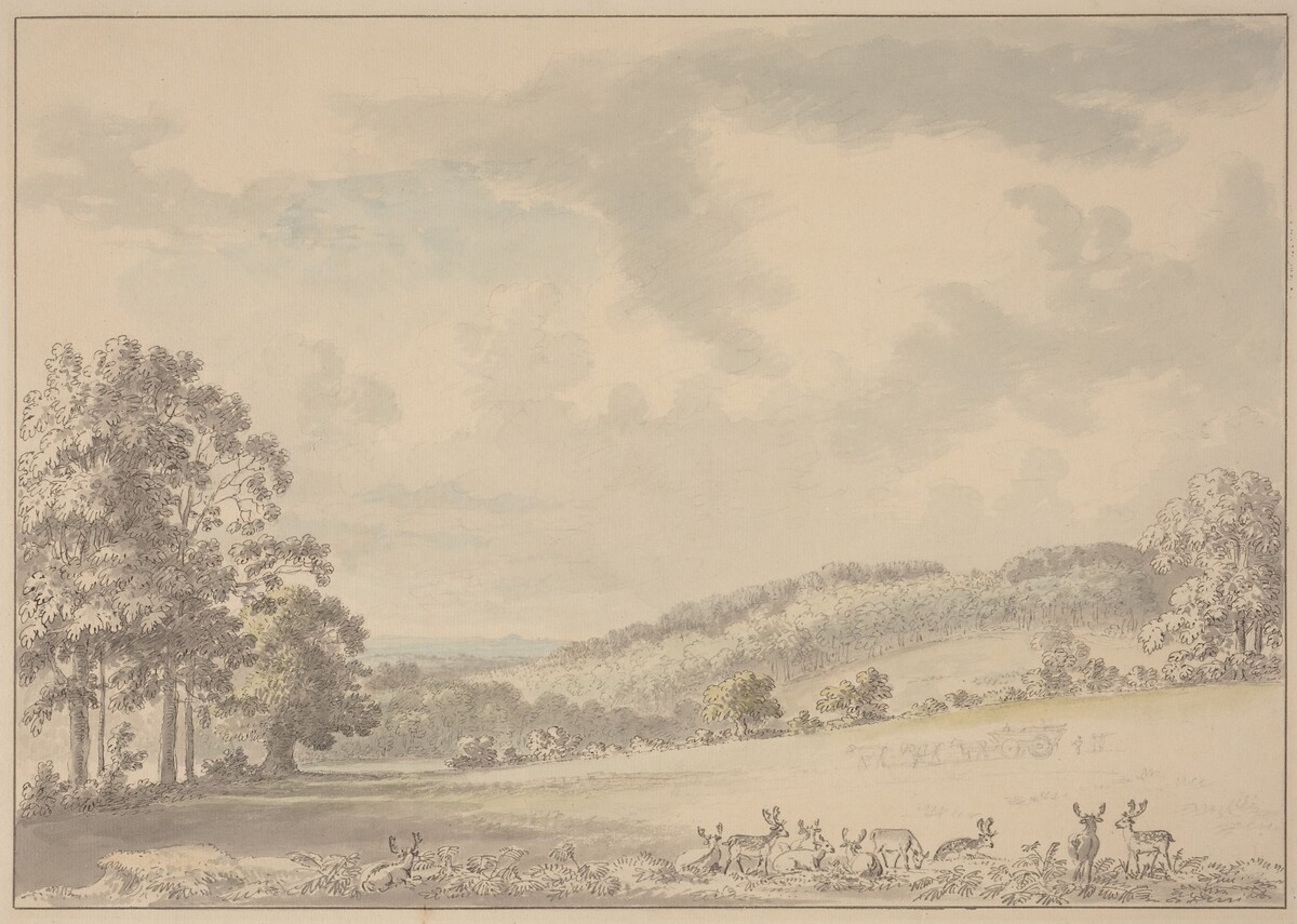 Deer Resting in Albury Park by Anthony Devis