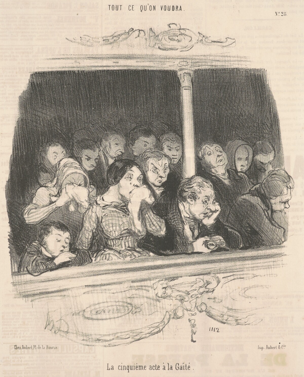 La cinquième acte a la gaité by Honoré Daumier
