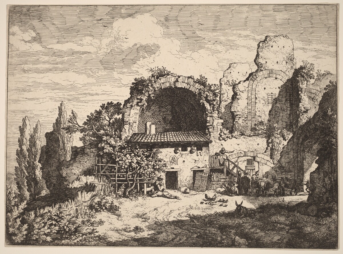 The Muleteers' Inn by Christian Wilhelm Ernst Dietrich, after Pieter van Laer