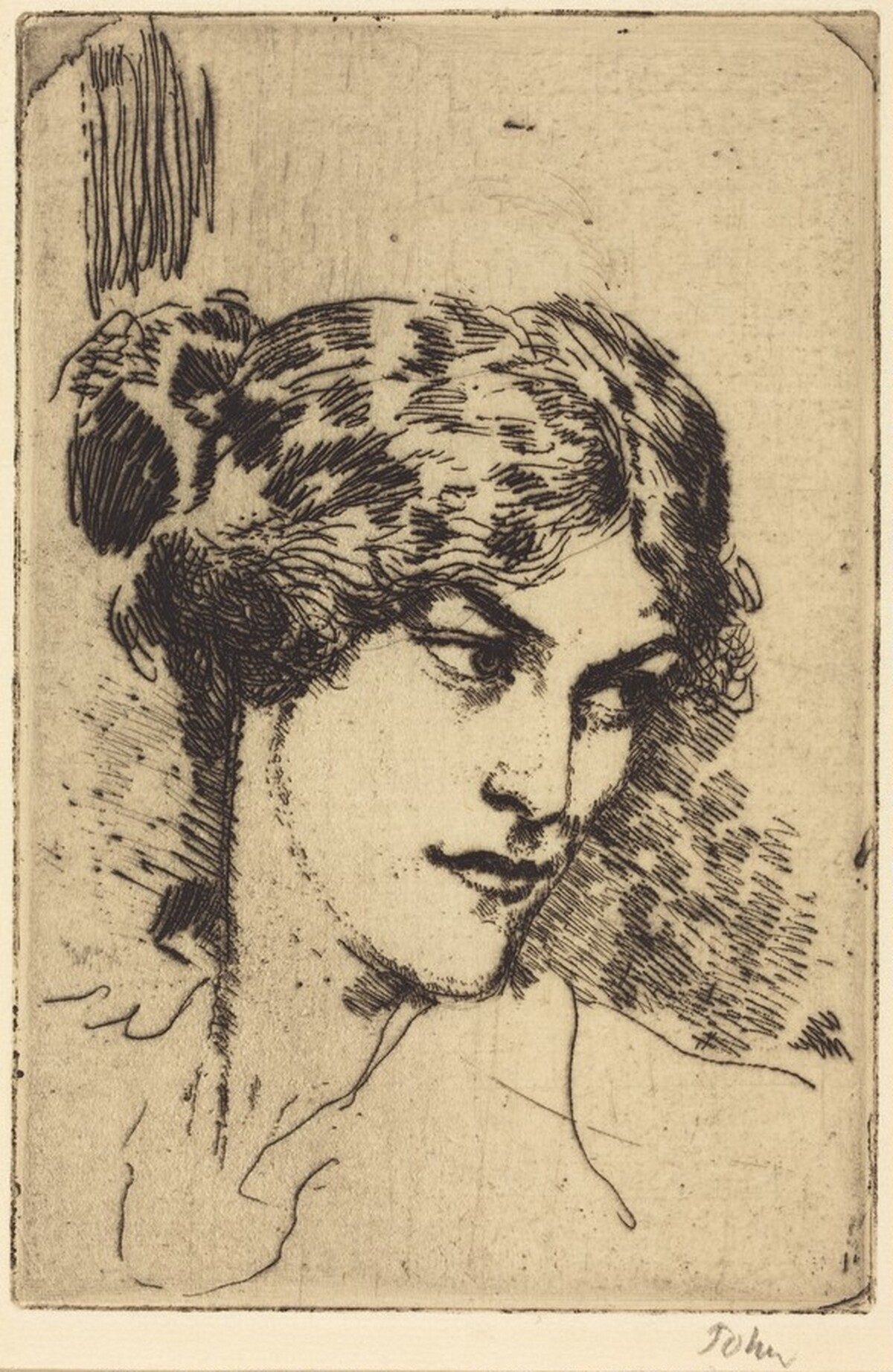 A Girl's Head - K by Augustus John