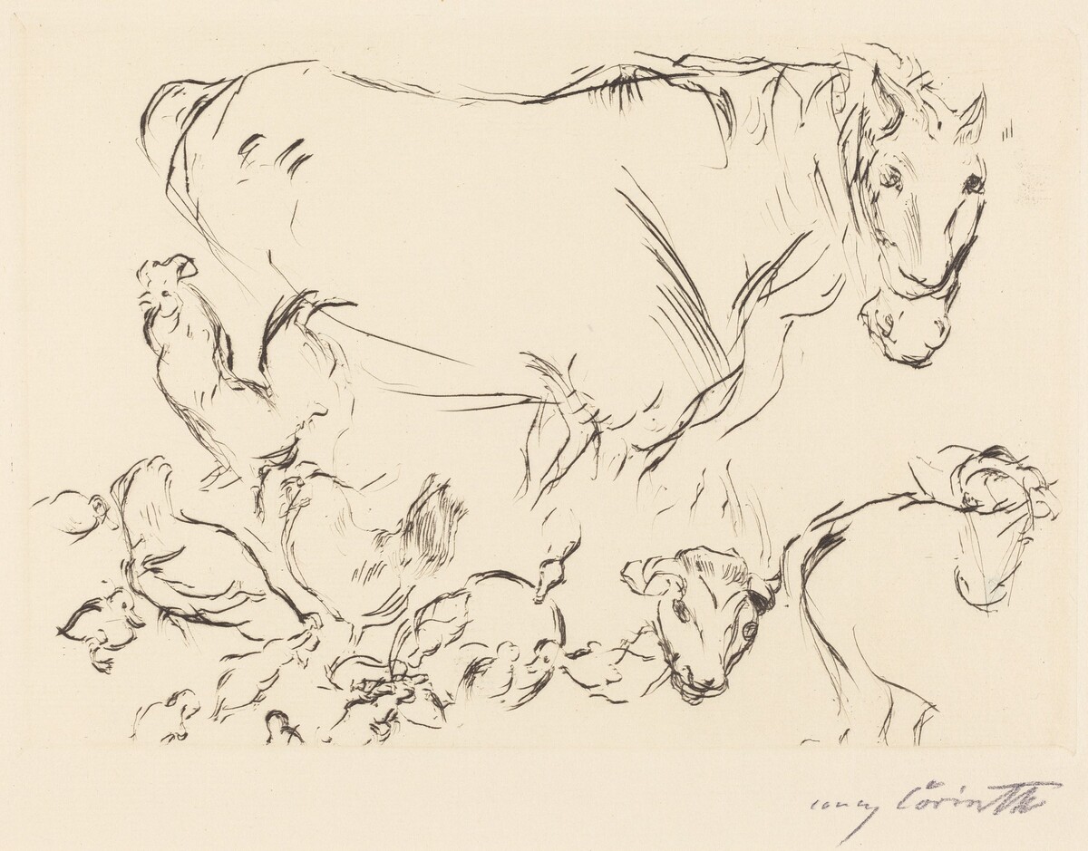 Verschiedene Tierstudien (Animal Studies) by Lovis Corinth