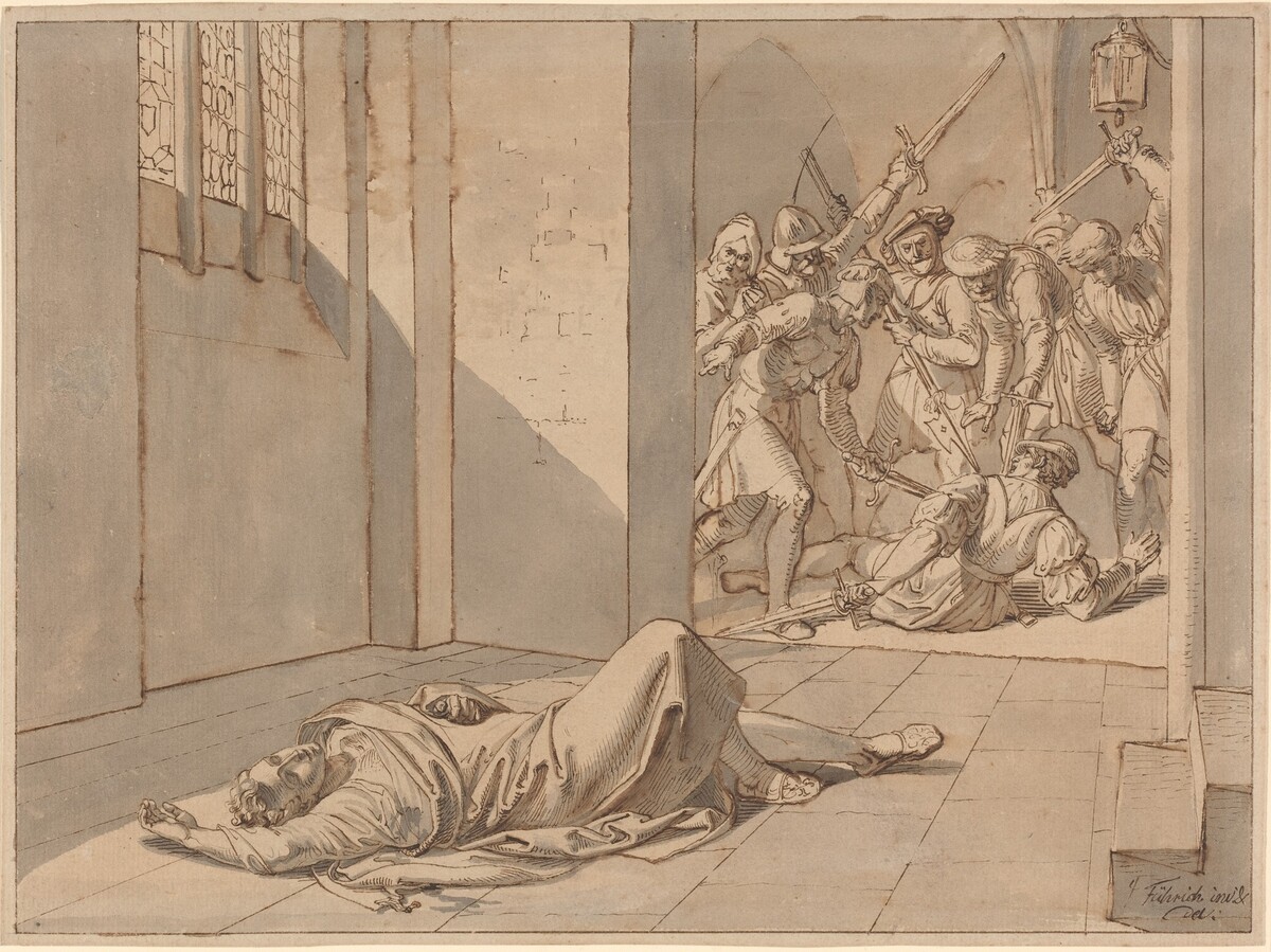The Assassination of King Wenzel III by Josef von Führich